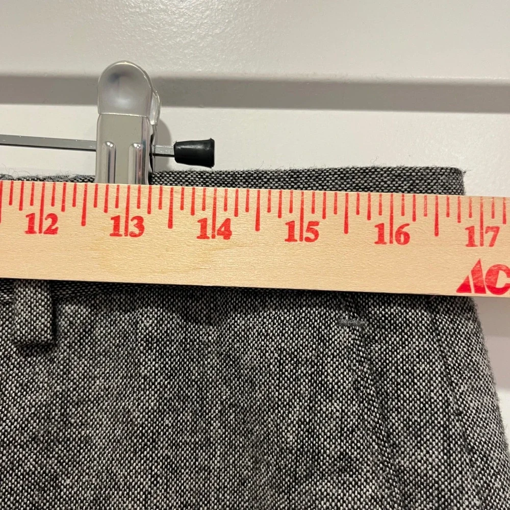 Banana Republic Mens Tailored Slim Fit Grey Wool Blend Dress Pants 33x30